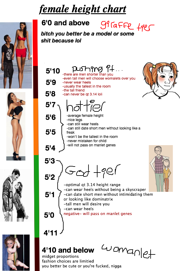 Female Height Chart Meme